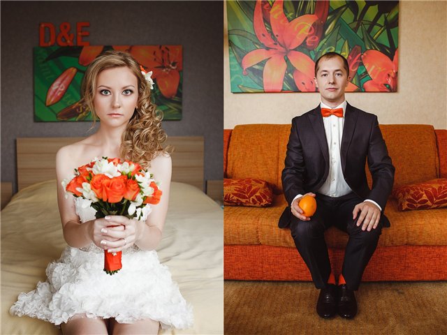 Свадьба в оранжевом стиле