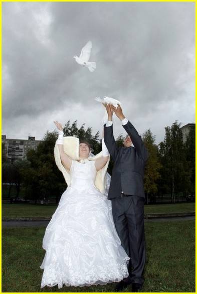 Белые голуби на свадьбу в Перми